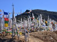 prayer flags at Chele La on the way to Paro