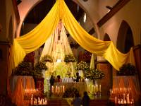 Saraguro church dressed for a wedding