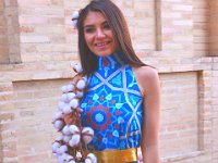 Samarkand: Shah - i - Zinda, a model on a photo shoot