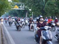 Cities in Vietnam are full of motorbikes and scooters. So much so that there are few people walking.